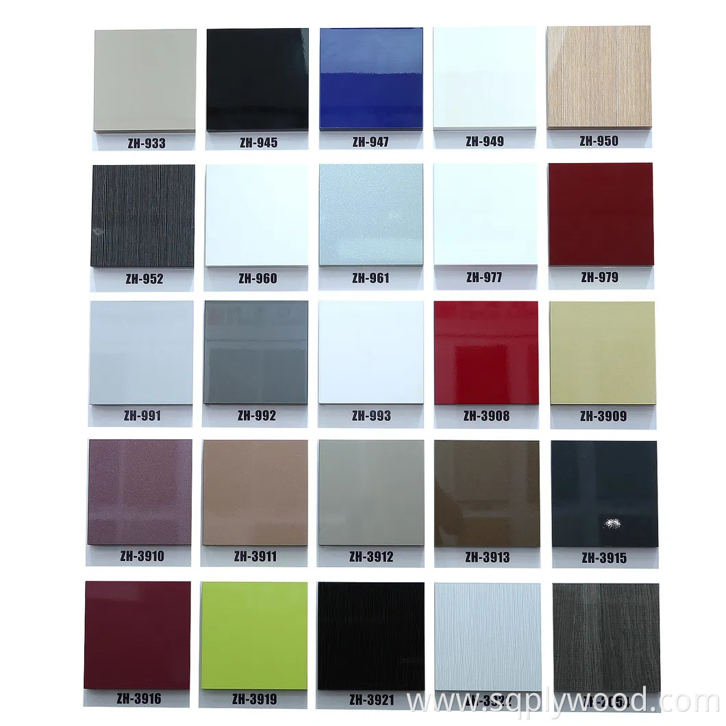 High Glossy White UV Melamine MDF Board for Cabinet (ZH977)